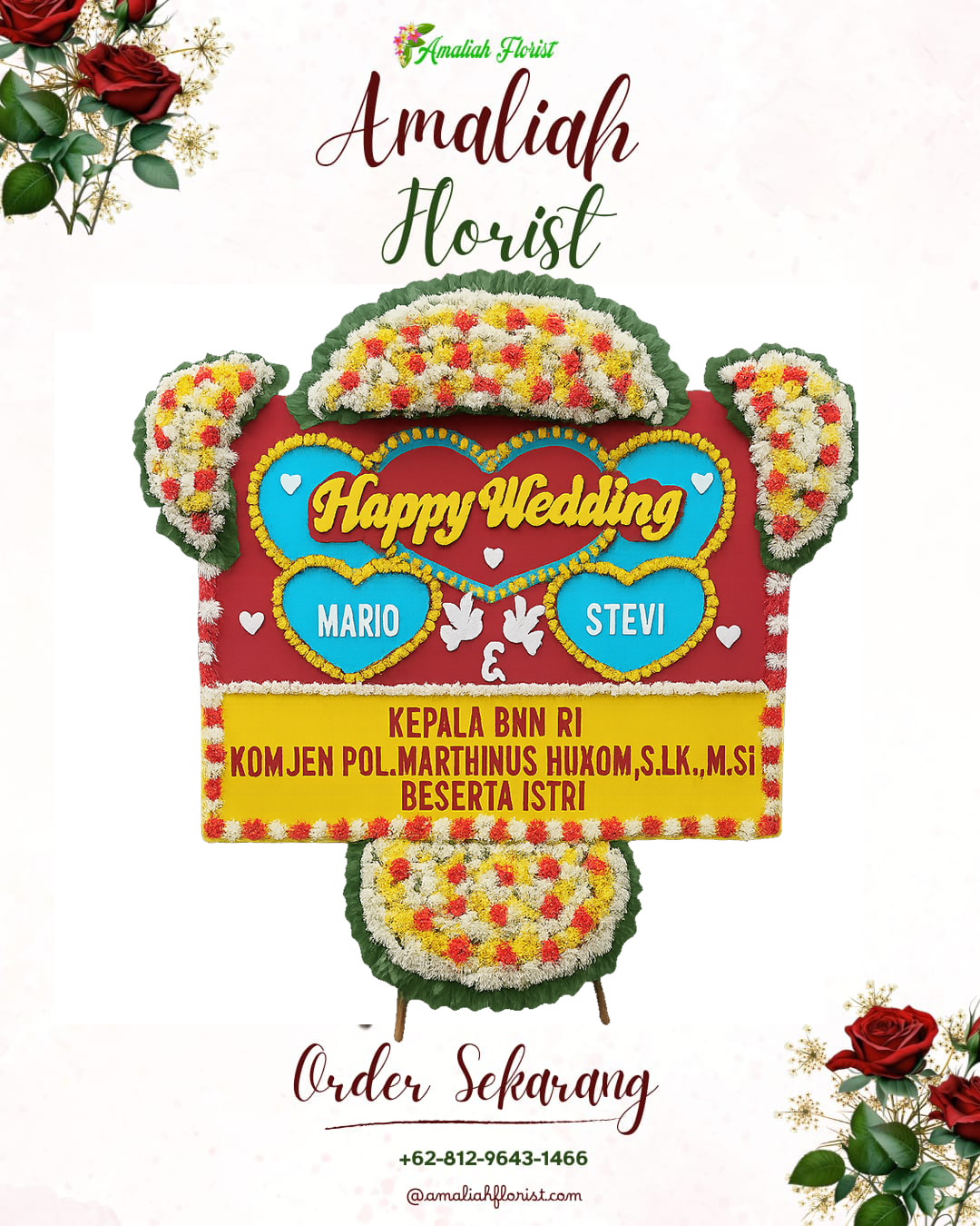 Papan Bunga Pernikahan Candisari